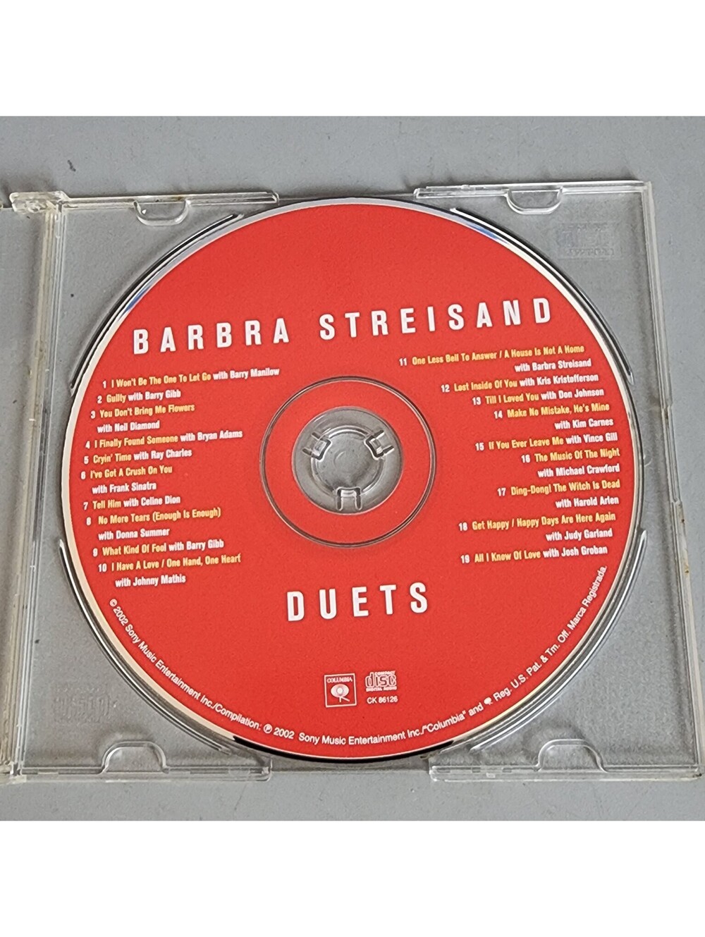 Barbra Streisand - Duets CD Album 2002 Columbia CK 86126 -Disc Only-